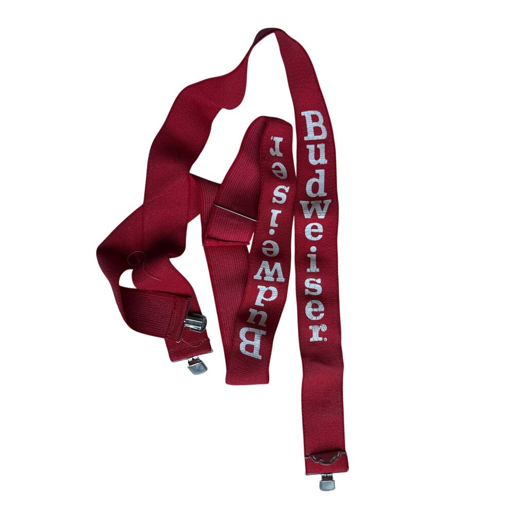Vintage Budweiser Anheuser Busch Beer Advertising Pants Suspenders Bibs